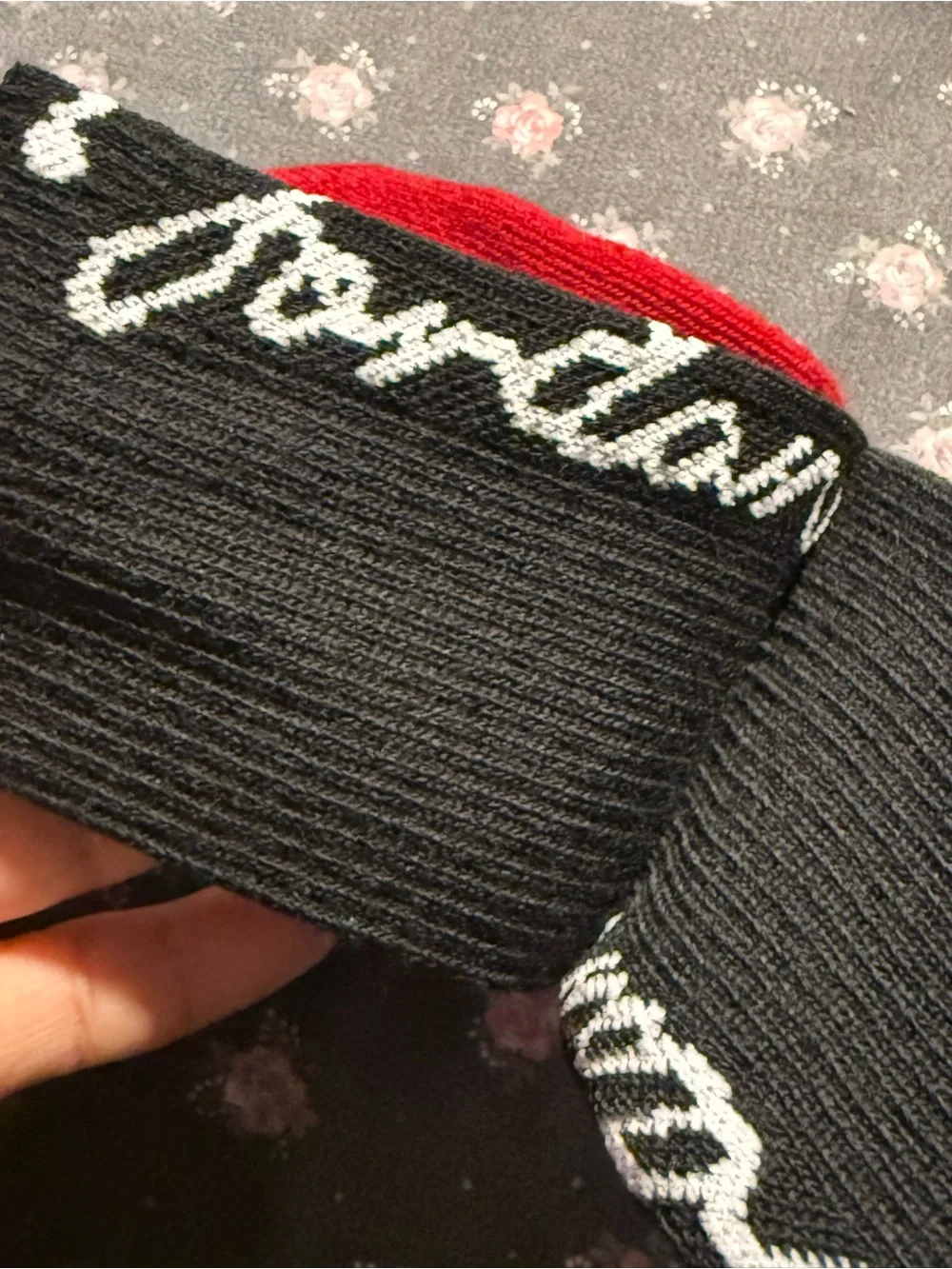 Jordan Red Cushioned Crew Socks 2-Pack with Black Accent